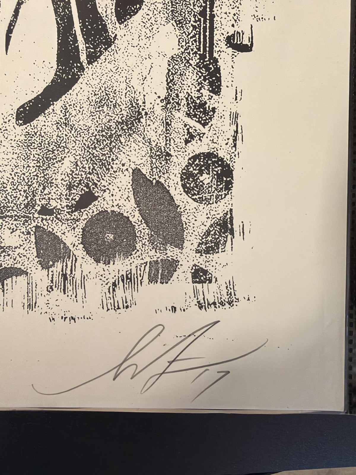 Shepard Fairey Natural Springs 2017 Signed 140/400 DAMAGED Stencil OBEY 18x24 — listing photograph 3