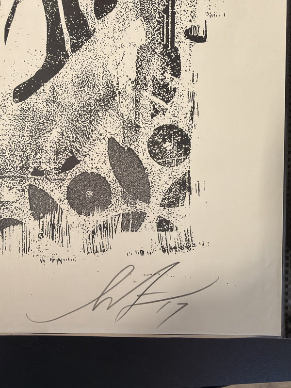 Shepard Fairey Natural Springs 2017 Signed 140/400 DAMAGED Stencil OBEY 18x24 — listing photograph 3