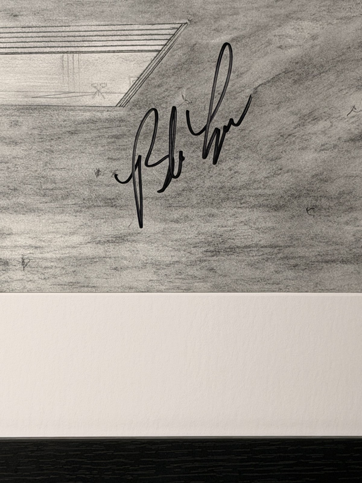 Bob Lazar Hand Signed Sport Model UFO Print Area 51 S-4 Framed 18x24