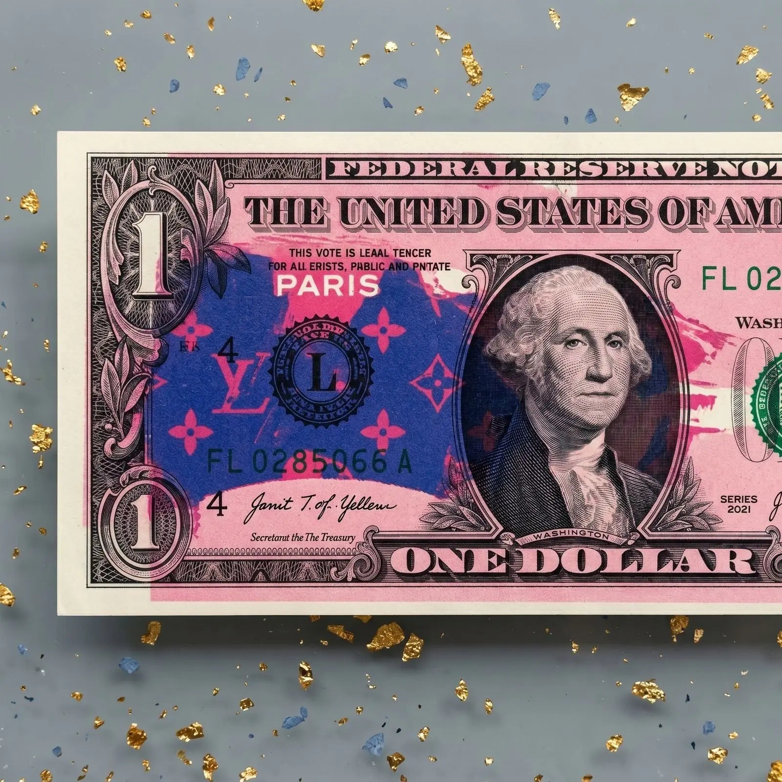 Audrey Hepburn × Chanel $1 Bill Art | Limited Edition, Signed /100, Framed