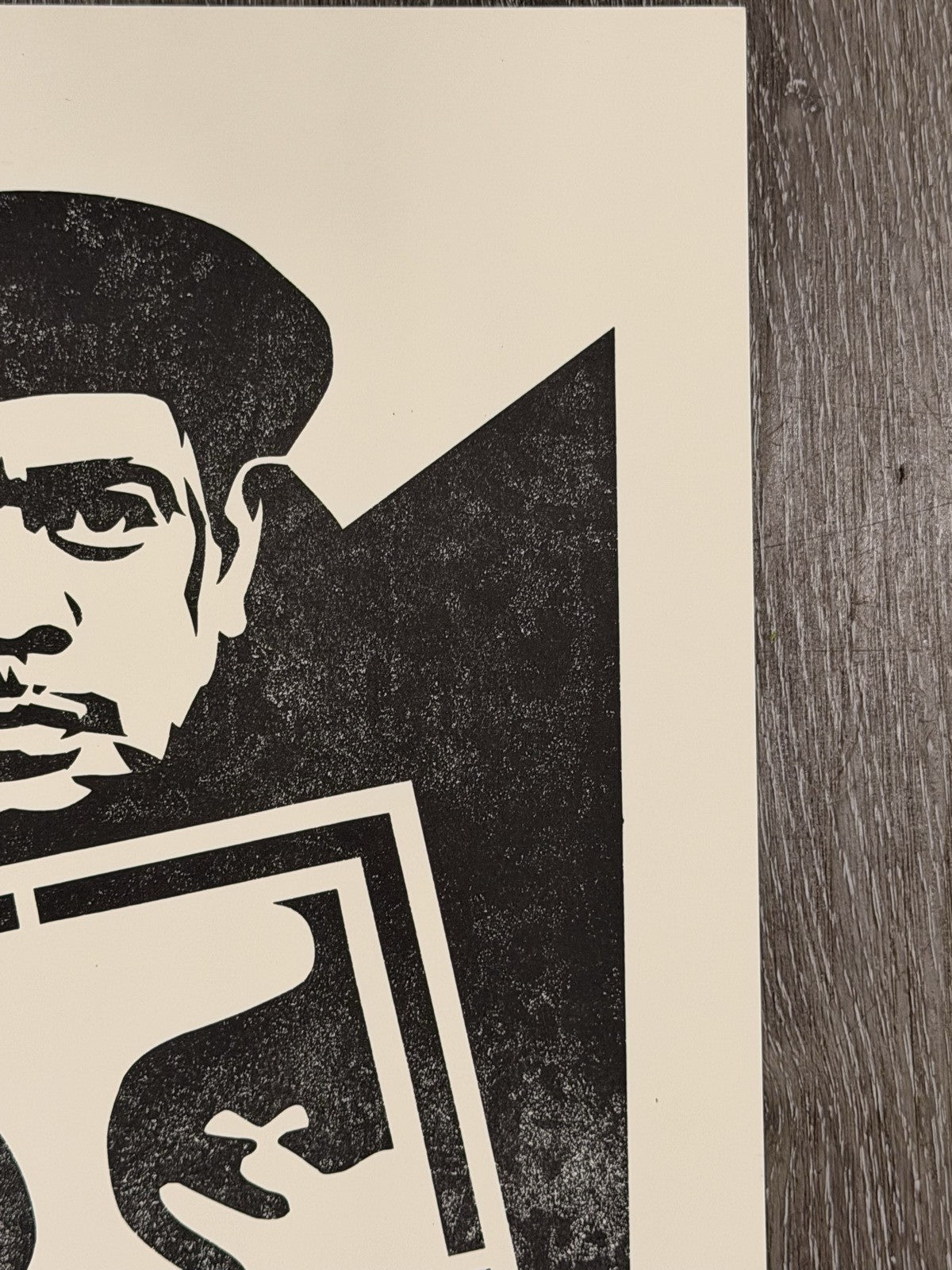 Shepard Fairey Signed OBEY Print 2017 Man in Beret Holding OBEY Icon Street Art