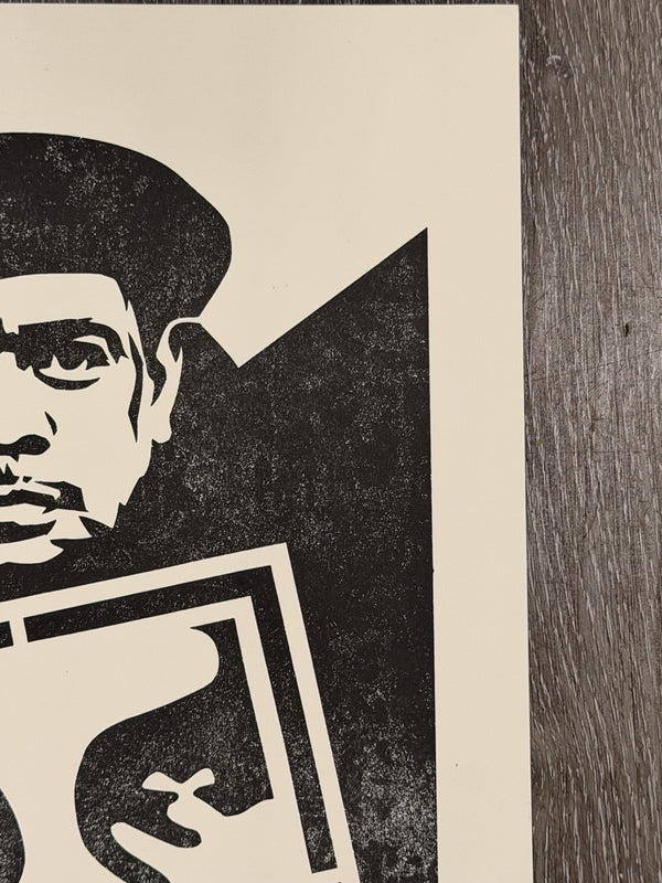 Shepard Fairey Signed OBEY Print 2017 Man in Beret Holding OBEY Icon Street Art