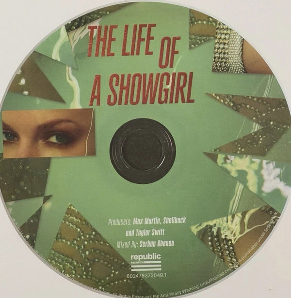 Taylor Swift Signed CD 'The Life of a Showgirl' Framed Display with Photo