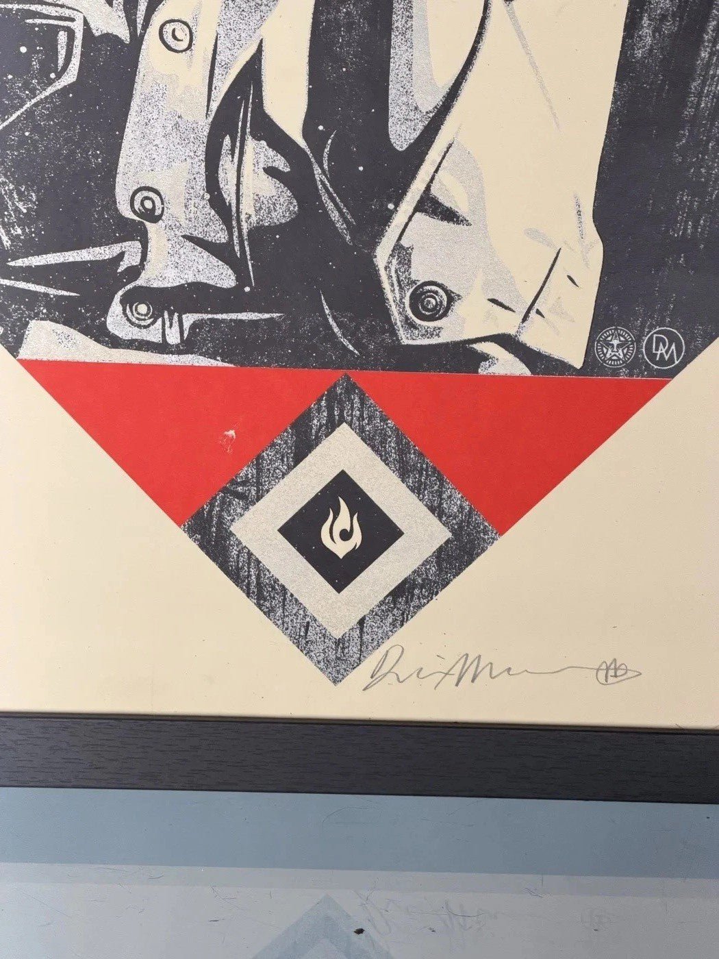 Shepard Fairey x Dennis Morris Bob Marley Catch a Fire Red Signed 58/200 Framed