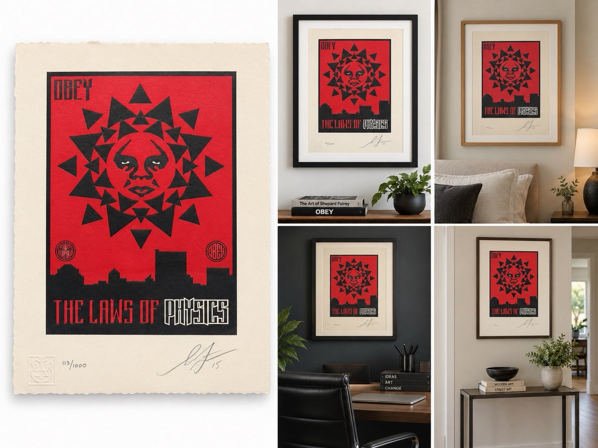 Shepard Fairey Obey Laws of Physics Letterpress 2015 Signed Numbered (200)