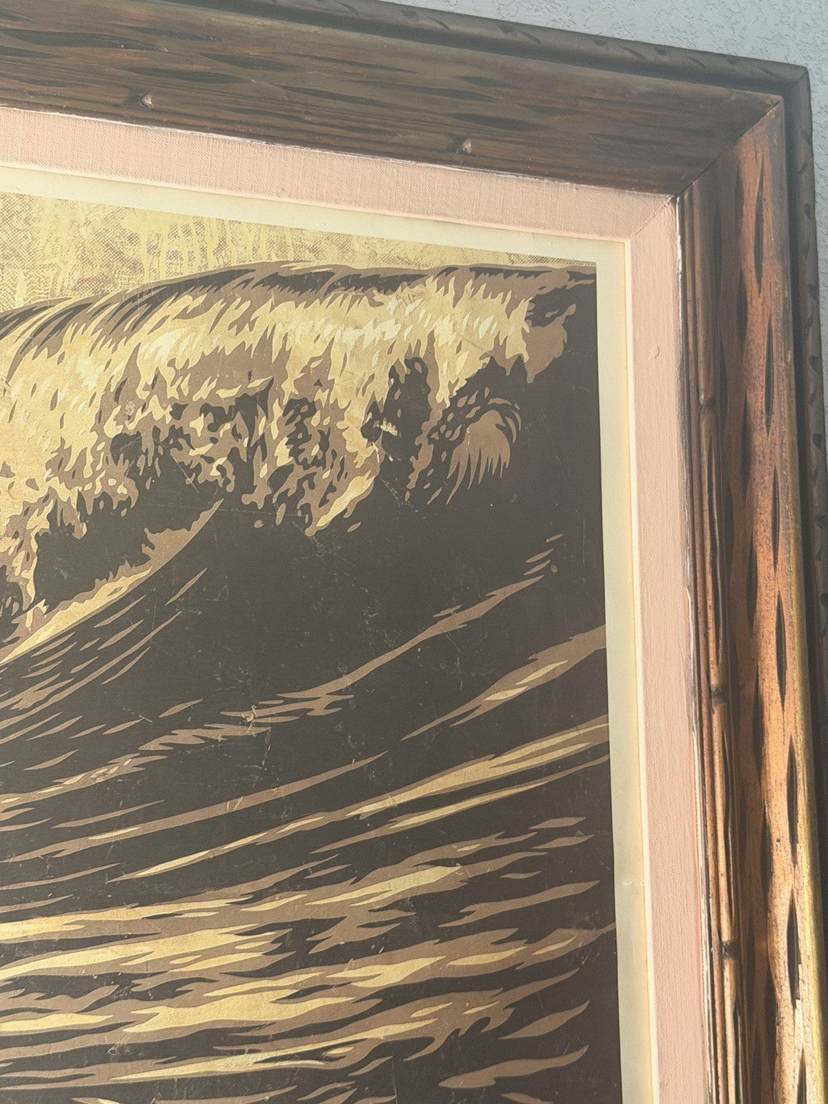 Shepard Fairey Dark Wave HUGE 36x24 Signed Framed Ocean Print OBEY