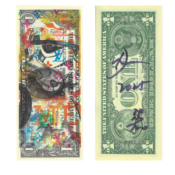 Death NYC Star Wars Stormtrooper LV Dollar Bill Art Signed Numbered COA