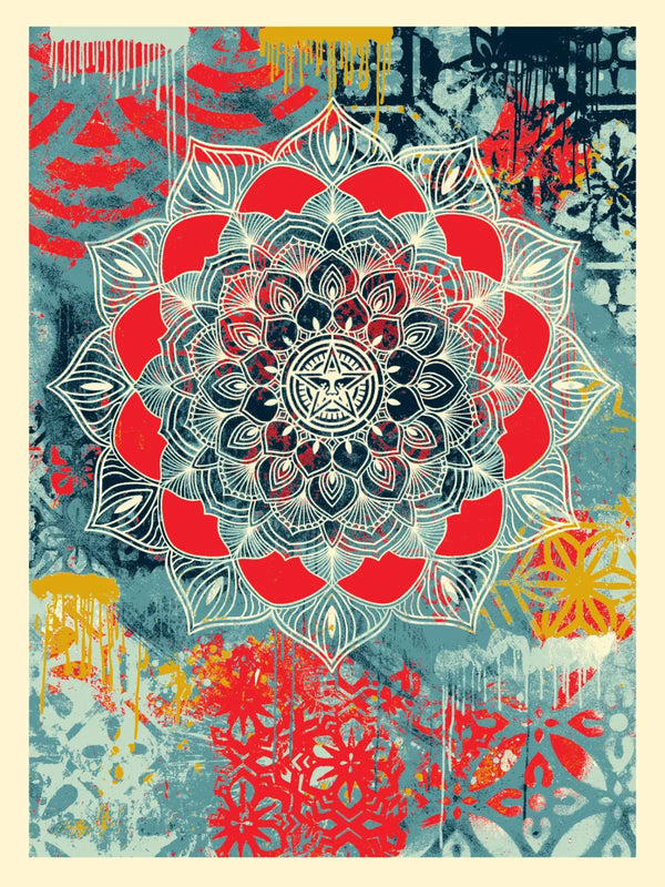 Shepard Fairey Chaos Mandala 2025 Signed Numbered #49/550 OBEY 18x24 Print — listing photograph 1