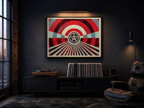 Shepard Fairey OBEY Tunnel Vision Blue Gold Matching Set 183/400 Signed 2018