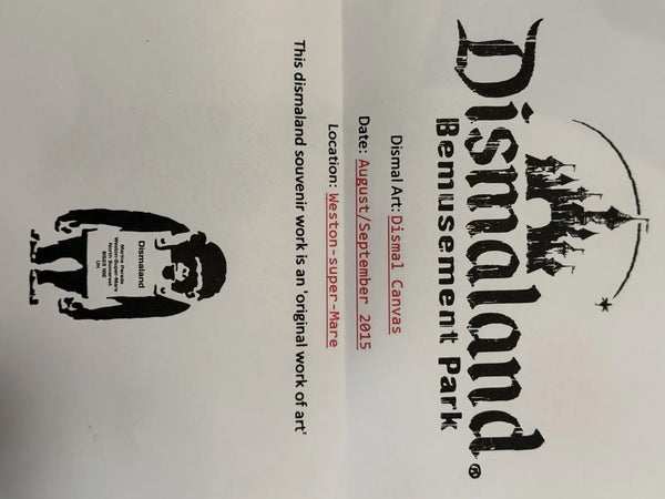 Banksy Girl with Balloon Dismaland 2/12 Signed Stencil Canvas 2015 Ticket