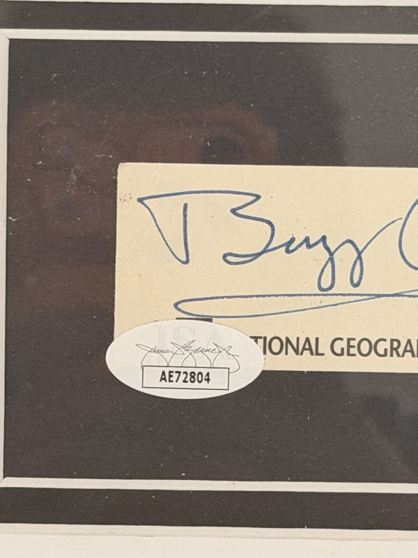 Buzz Aldrin Signed Nat Geo Cut Framed Apollo 11 Display JSA AE72804