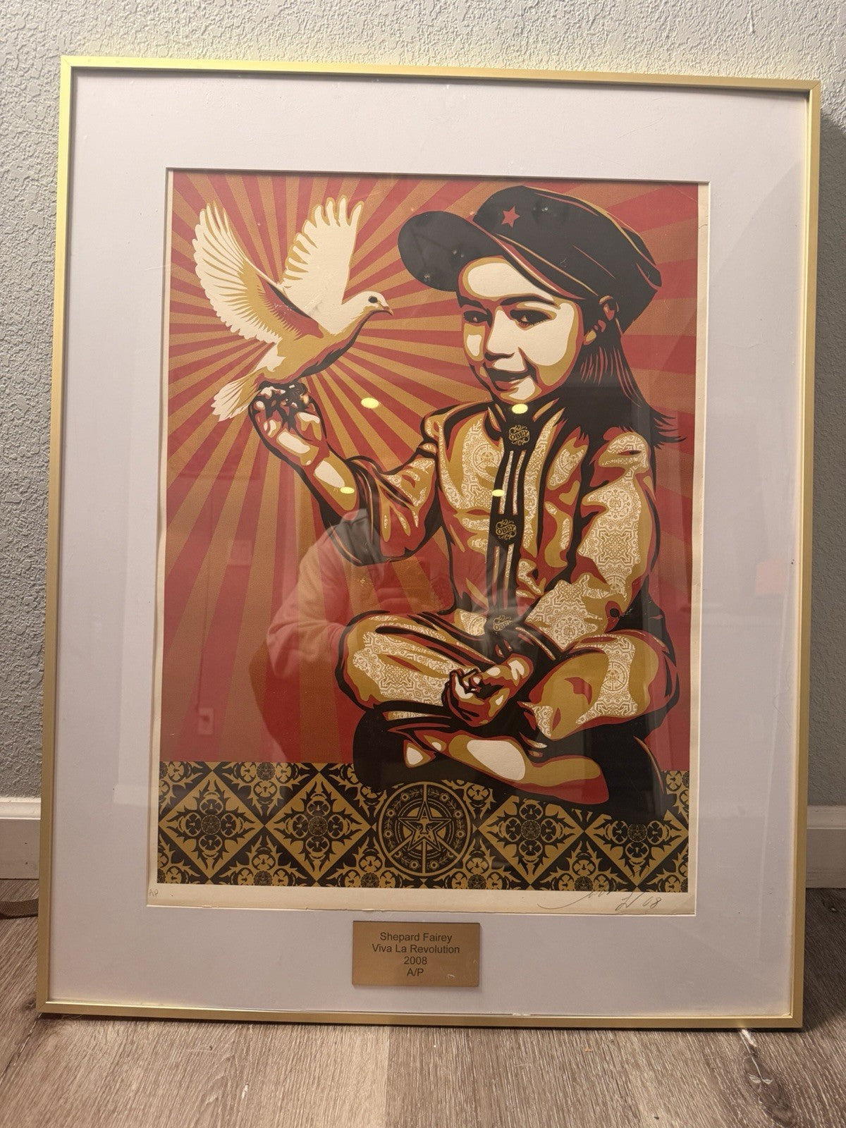 Shepard Fairey — “Vivi La Revolucion” — 2008 — Artist Proof (AP) Signed & Framed