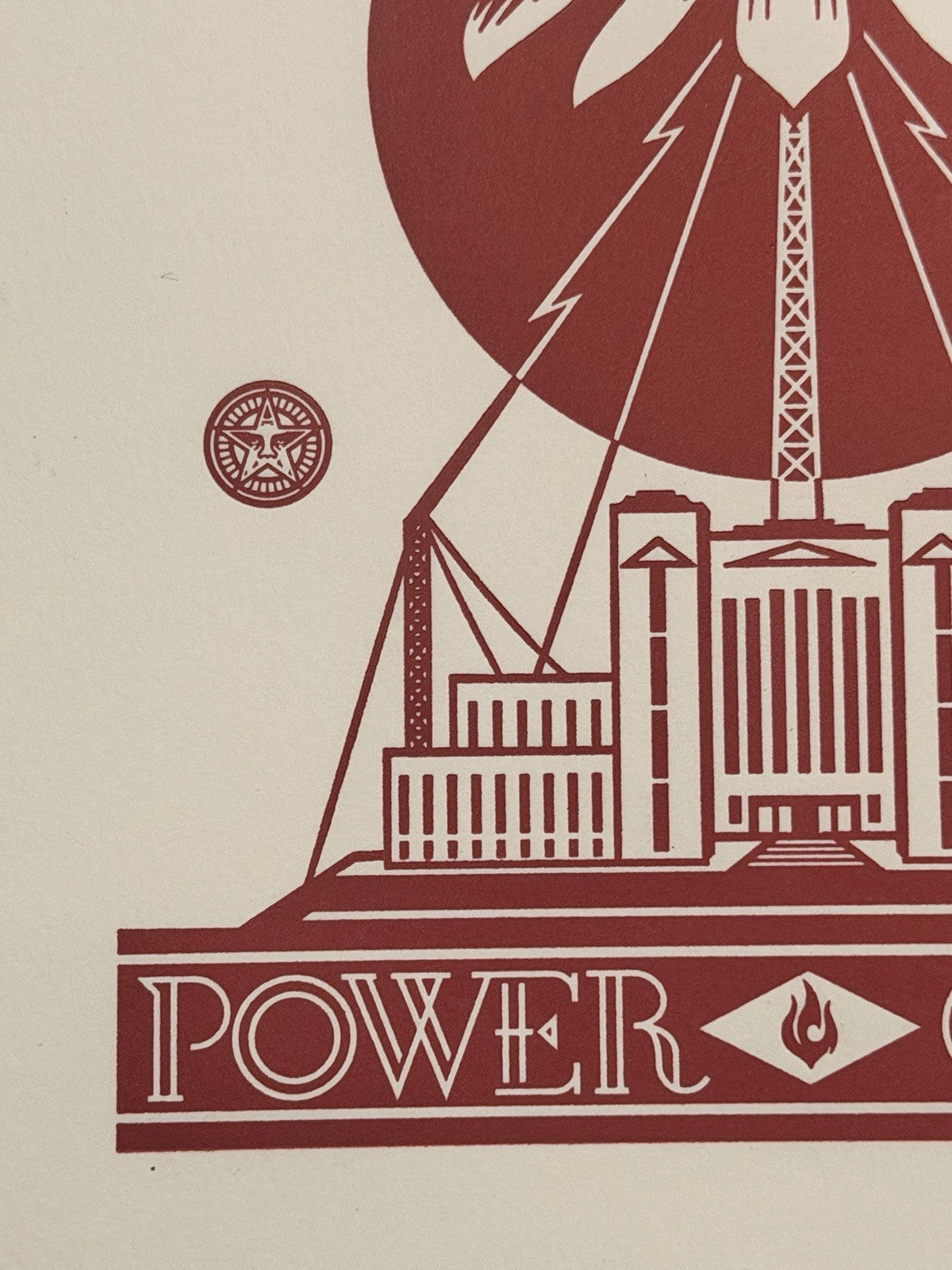 Shepard Fairey Obey Power & Glory Letterpress 2016 Signed 96/450 Print Red