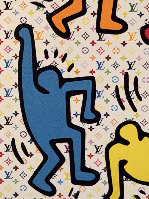Death NYC Keith Haring Dancing Figures Louis Vuitton Signed Pop Art Print 2024