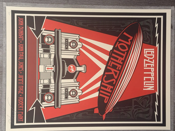 Shepard Fairey Led Zeppelin Mothership Signed Numbered Print 2007 Obey 171/450