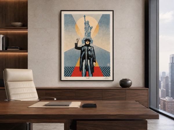 Shepard Fairey Bob Gruen John Lennon Peace Liberty Red Blue Set 108/300 Signed