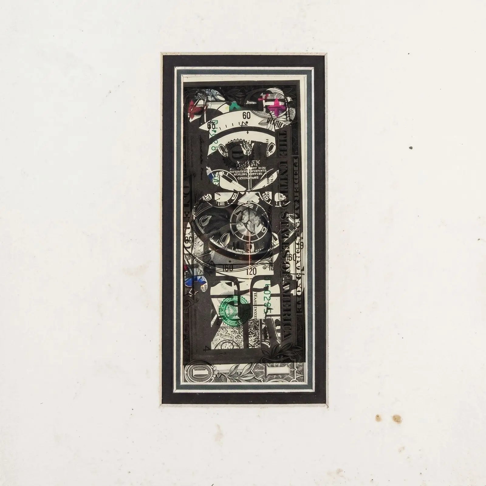 Death NYC Limited Edition BE@RBRICK × Rolex Pop Art Print on $1 Bill with COA