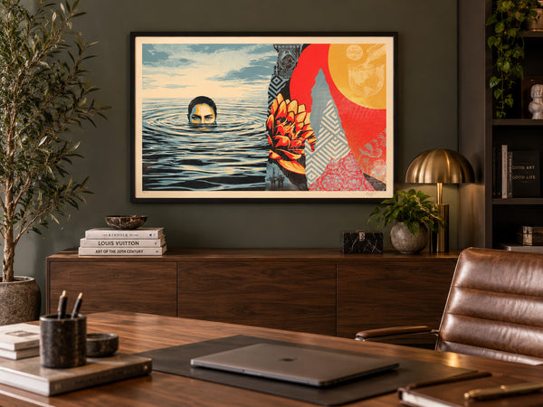 Shepard Fairey Ominous Ripples 2026 Signed Numbered 24x36 Print OBEY Giant — listing photograph 8