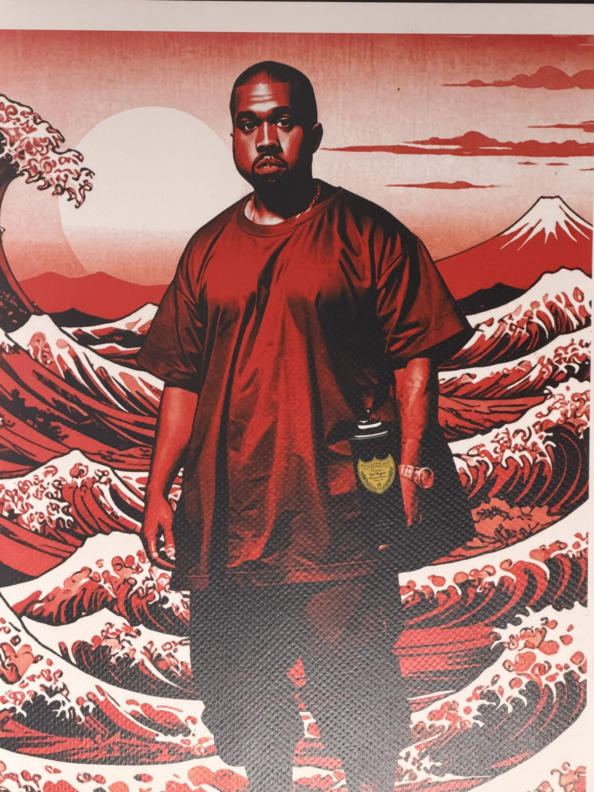 Death NYC Kanye West Red Fuji Framed Pop Art Print Signed Ltd Ed 100