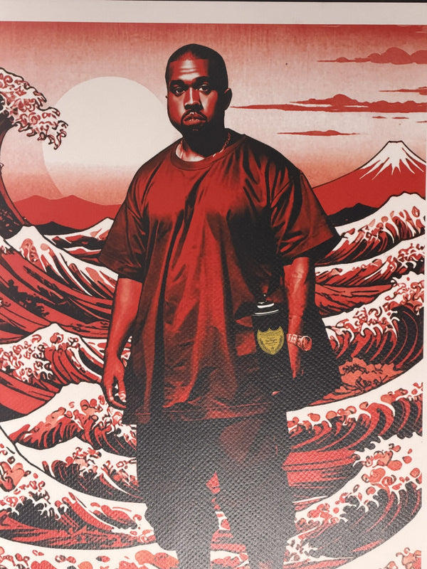 Death NYC Kanye West Red Fuji Framed Pop Art Print Signed Ltd Ed 100