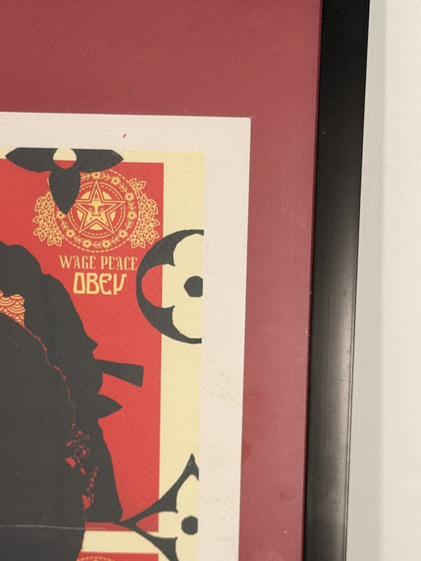 Framed Che Guevara "Wage Peace OBEY" Graphic Print, Marked 6/20