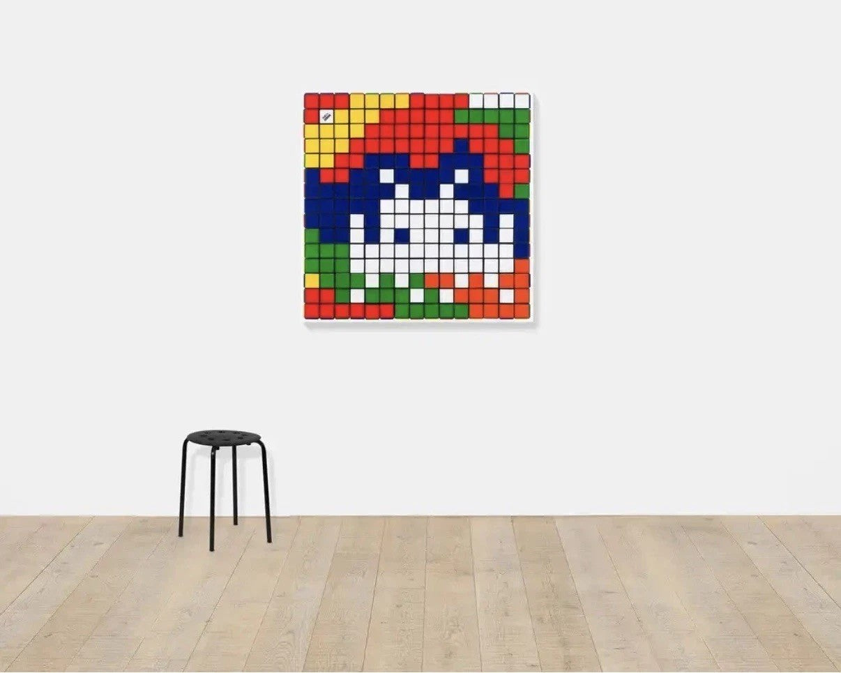 Invader Rubik Camouflage HENI Signed & Numbered 196/812 Giclee Panel 2023
