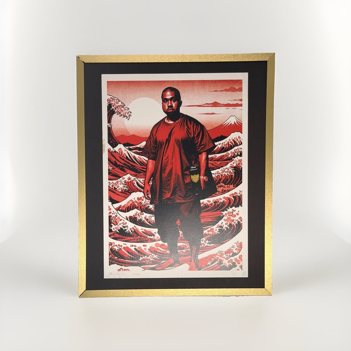 Death NYC Kanye West Red Fuji Framed Pop Art Print Signed Ltd Ed 100