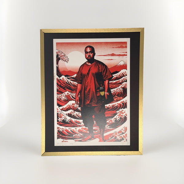 Death NYC Kanye West Red Fuji Framed Pop Art Print Signed Ltd Ed 100