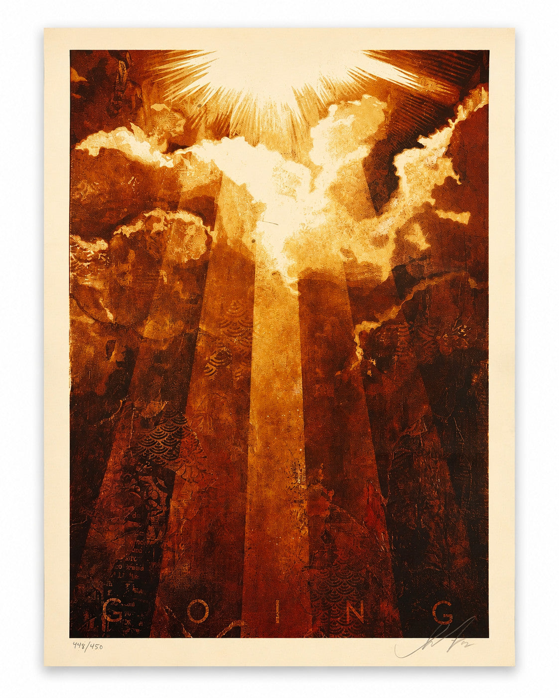 Shepard Fairey Wayfarin’ Stranger 2012 Signed Screen Print 448/450 OBEY 18x24