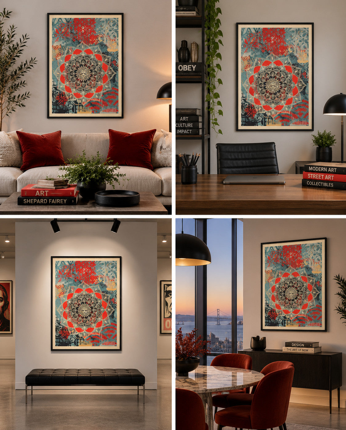 Shepard Fairey Chaos Mandala 2025 Signed Numbered #49/550 OBEY 18x24 Print — listing photograph 2