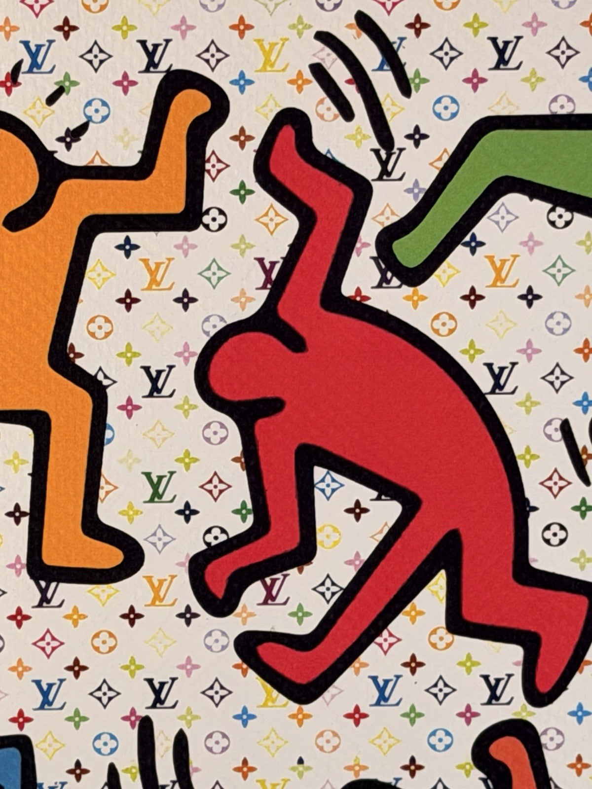 Death NYC Keith Haring Dancing Figures Louis Vuitton Signed Pop Art Print 2024