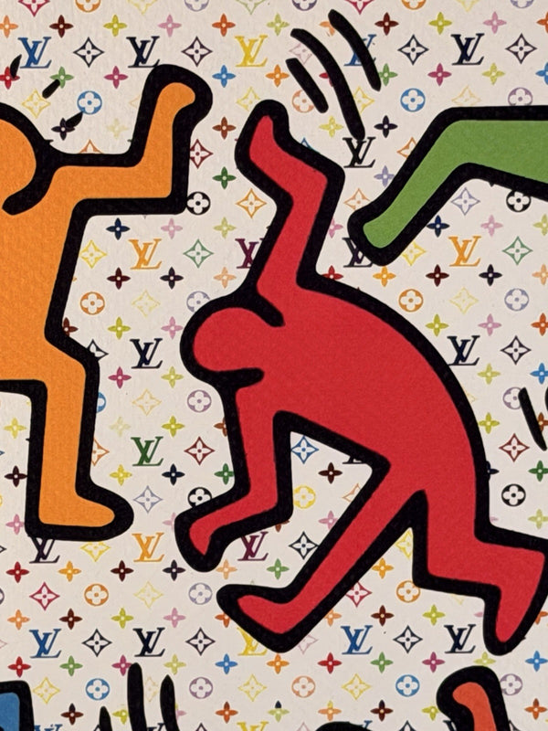 Death NYC Keith Haring Dancing Figures Louis Vuitton Signed Pop Art Print 2024