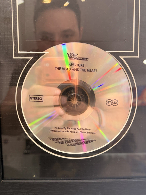 THE HEAD AND THE HEART BAND SIGNED FRAMED 'APERTURE'  CD COVER ALBUM