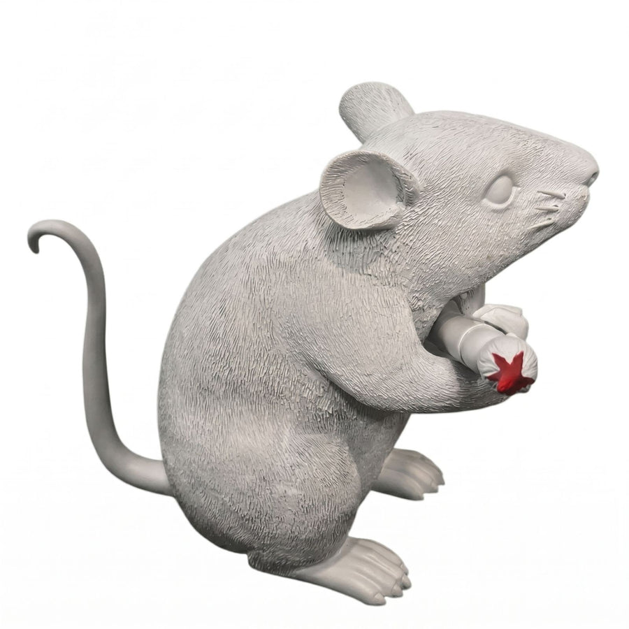 Brandalism Rat Sculpture with Paintbrush – Medicom Toy Banksy-Inspired 8-9"