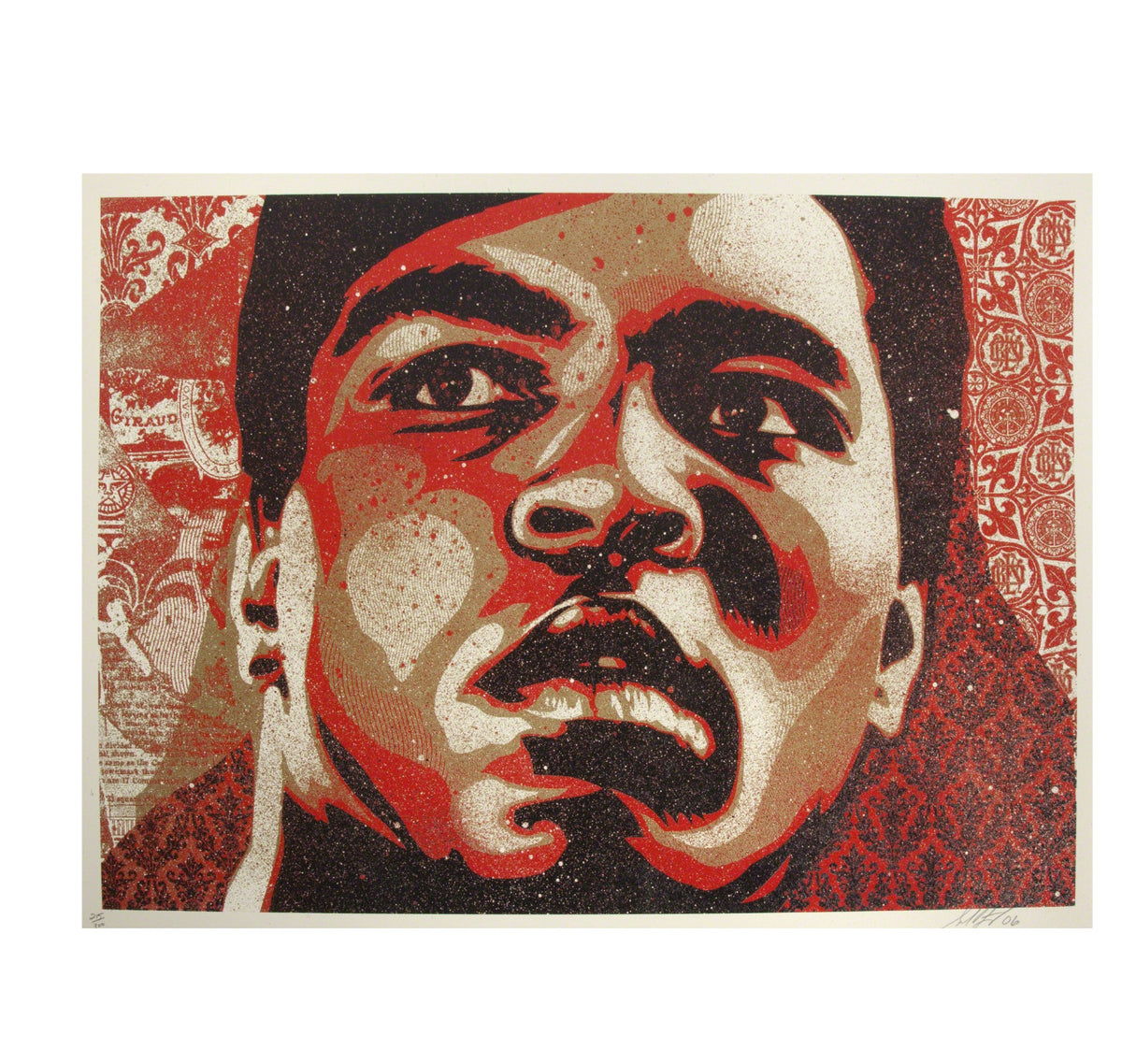 Muhammad Ali 2006 OBEY Giant SIGNED Shepard Fairey print Graffiti Art #300 MINT!