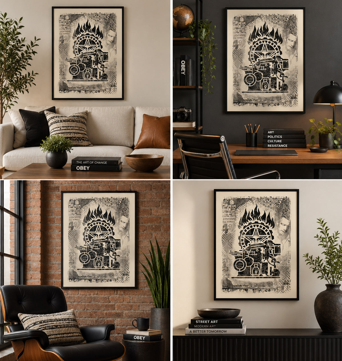 Shepard Fairey Printing Press 2017 Signed 140/400 OBEY Damaged Stencil 18x24 — listing photograph 3