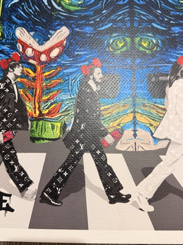 DEATH NYC Beatles Abbey Road Set 2 Prints Starry Night Video Game LV 1/100