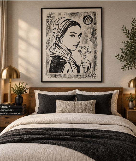 Shepard Fairey Natural Springs 2017 Signed 140/400 DAMAGED Stencil OBEY 18x24 — listing photograph 4