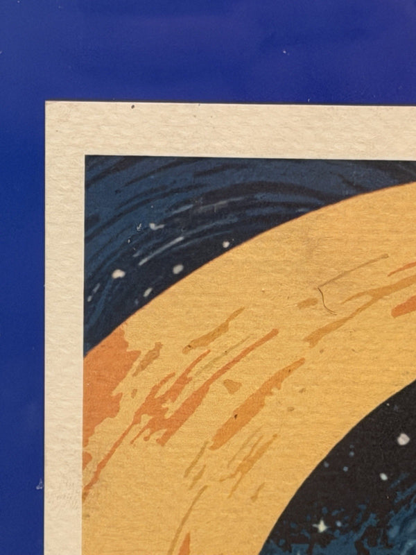 DEATH NYC JFK Astronaut NASA Pop Art Print Signed 1/250 Blue Acrylic Frame 16x12