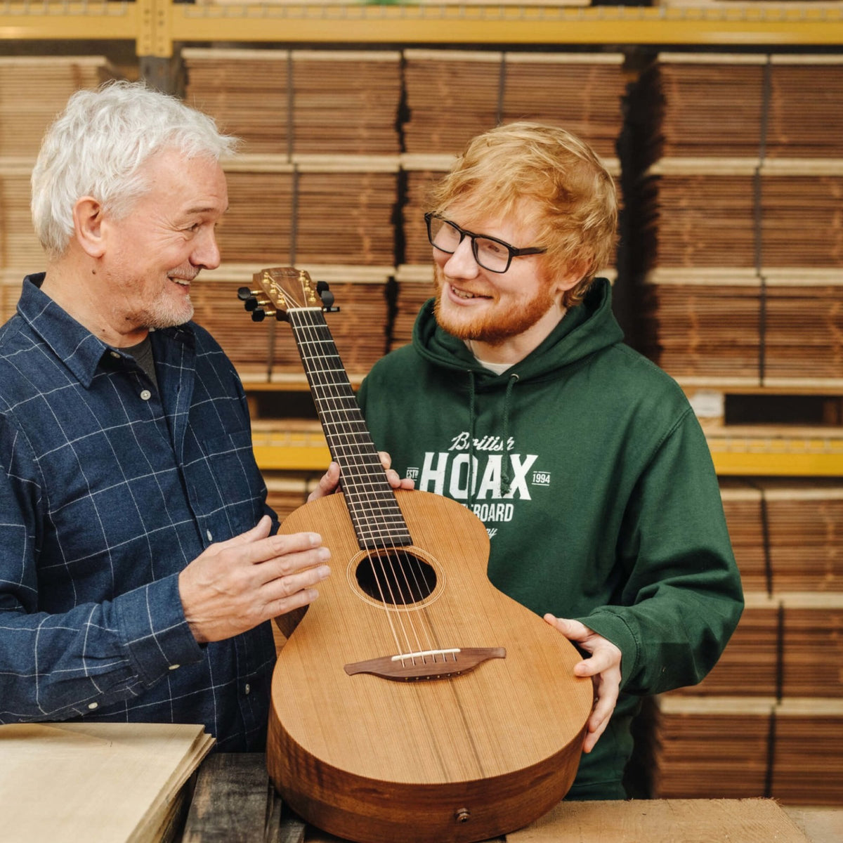 Ed Sheeran Signed Acoustic Guitar Pickguard Autograph Beckett BAS BK51581