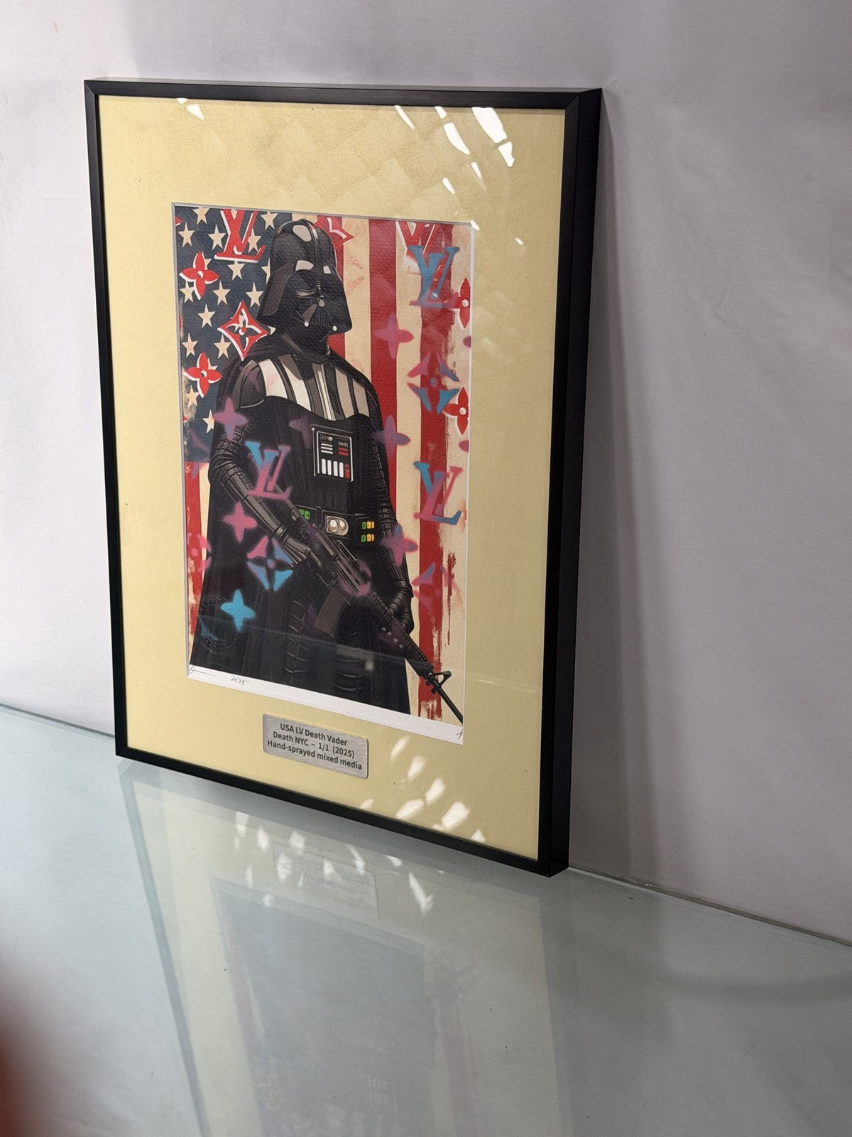 Death NYC USA LV Death Vader 1/1 Darth Vader Pop Art Signed COA Hand-Sprayed