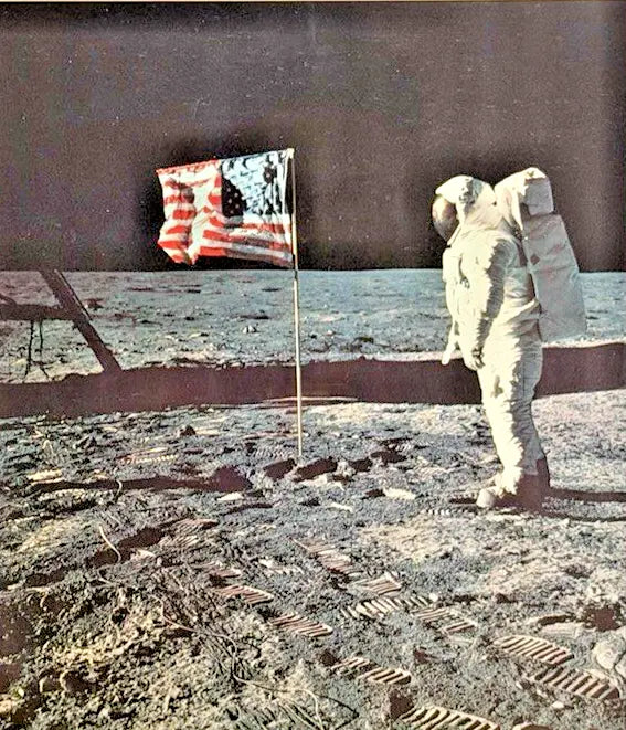 BUZZ ALDRIN APOLLO 11 ASTRONAUT SIGNED FRAMED PRINT  - ZARELLI SPACE COA