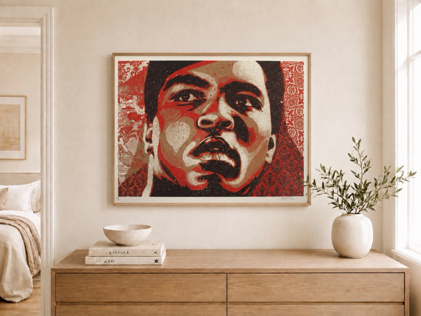 Muhammad Ali 2006 OBEY Giant SIGNED Shepard Fairey print Graffiti Art #300 MINT!