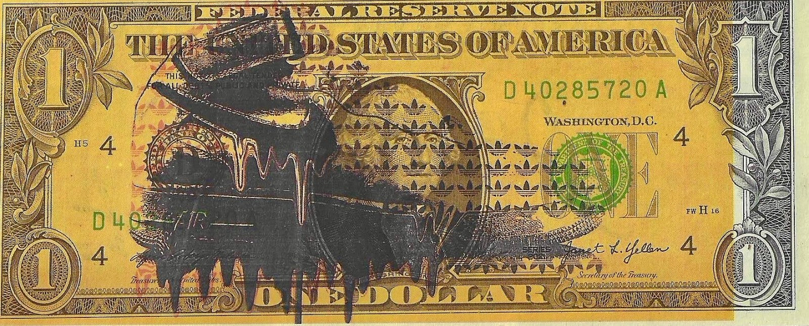 Death NYC –Nike Air Jordan $1 Dollar Bill Signed & Numbered RARE!