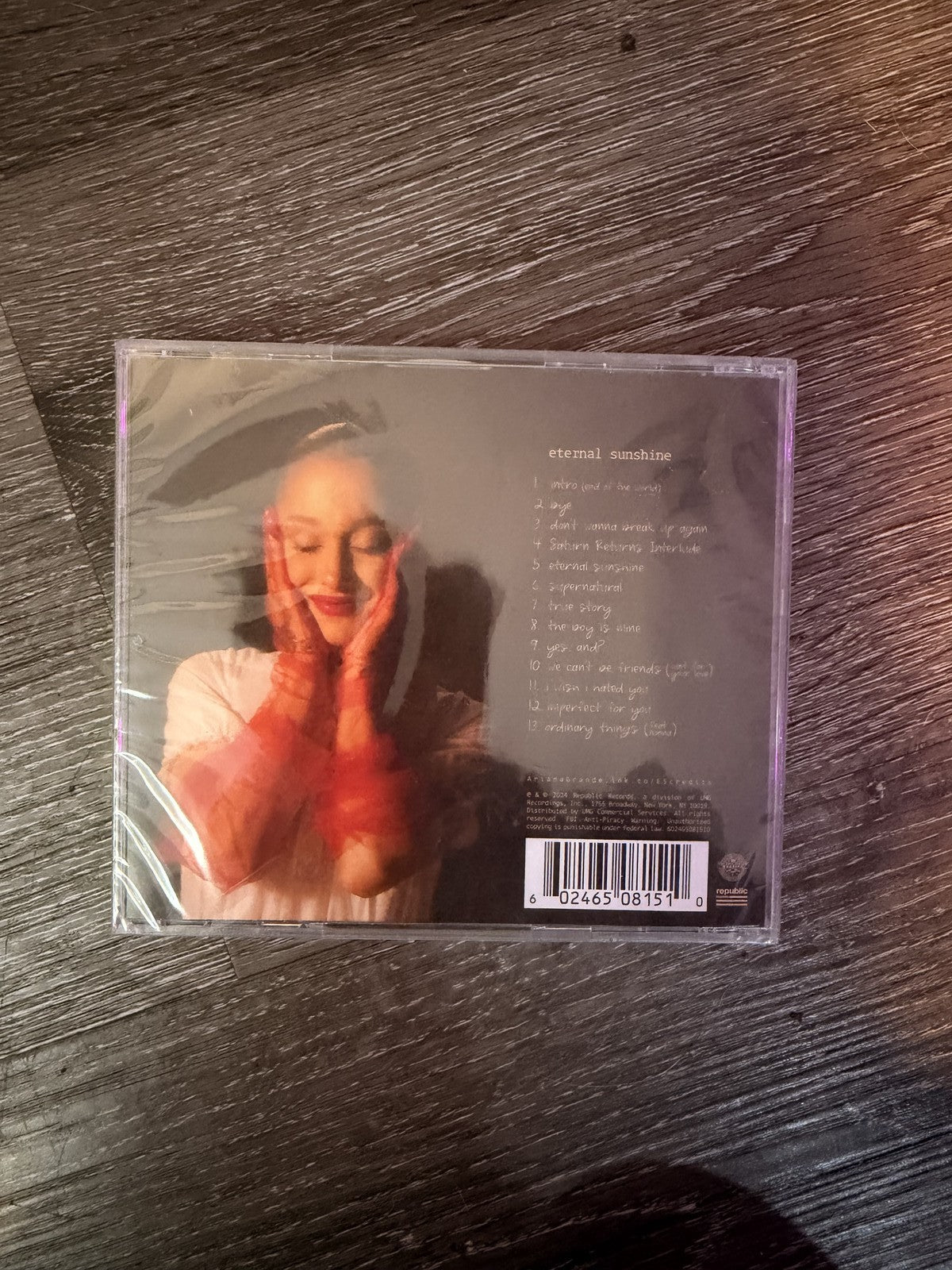 Ariana Grande Eternal Sunshine Signed CD New Sealed