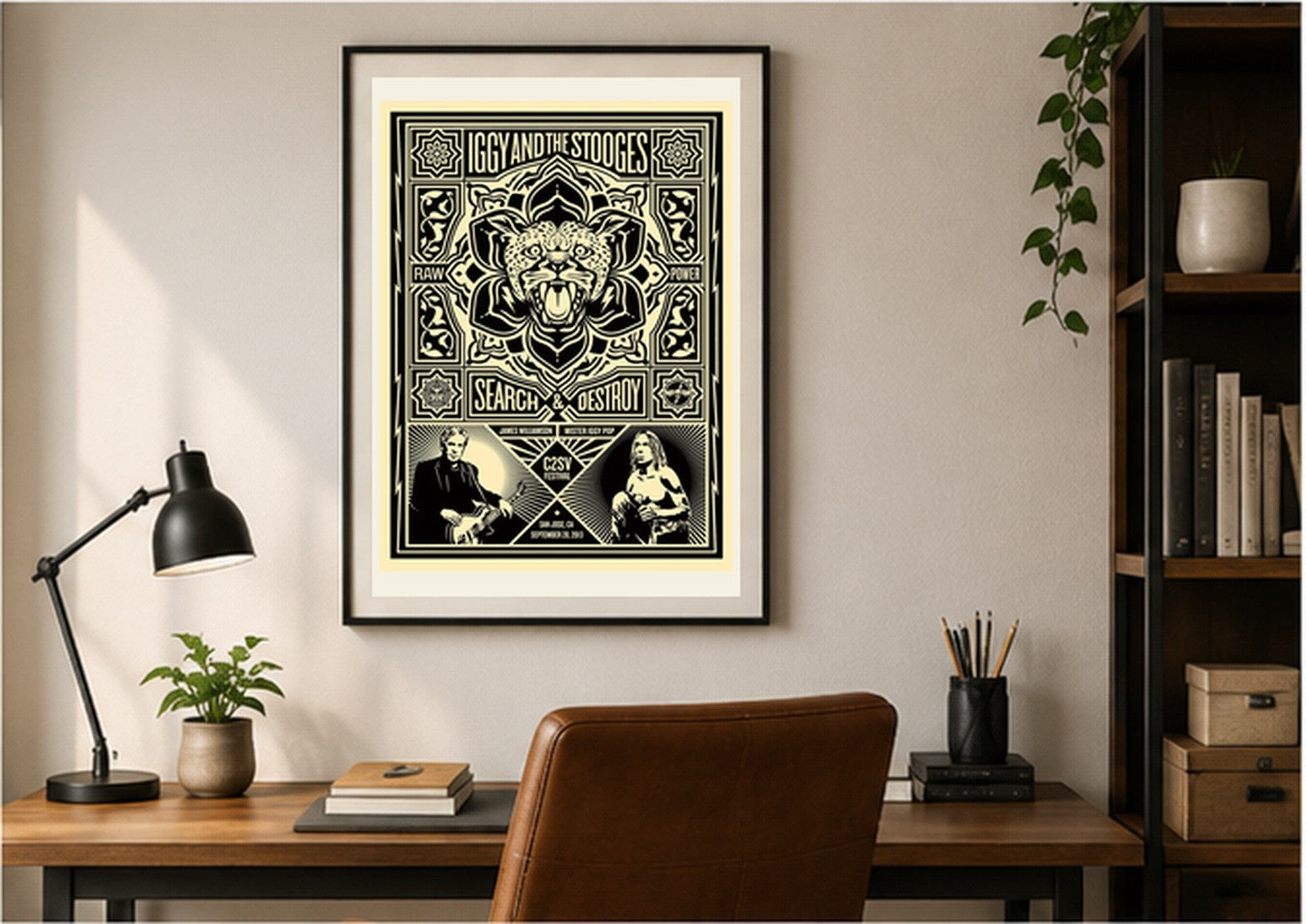 Shepard Fairey Iggy Pop & Stooges 2013 Signed Screen Print 18x24 Ed 450