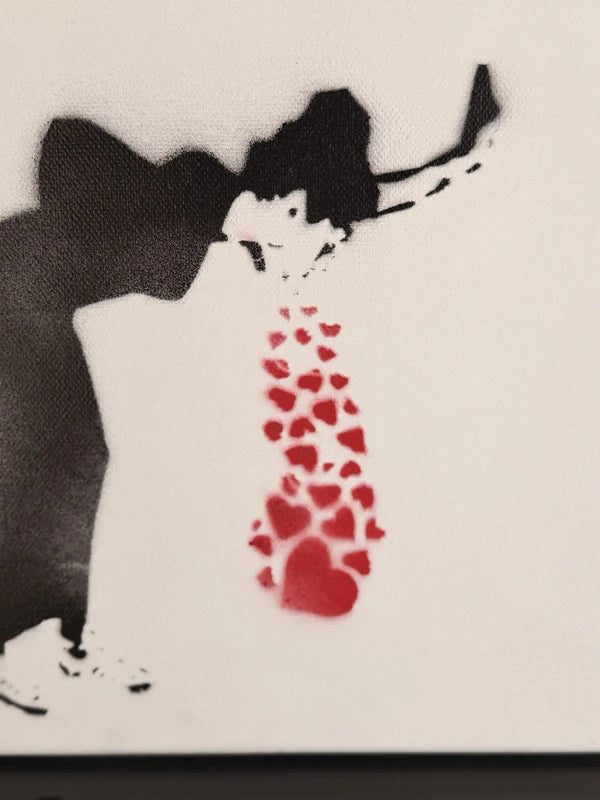 Banksy Dismaland Achieve Greatness 1/10 Signed Stencil Canvas 2015 Ticket