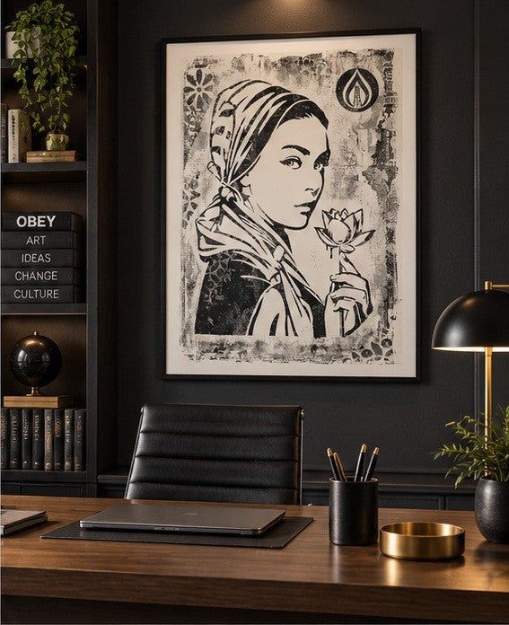 Shepard Fairey Natural Springs 2017 Signed 140/400 DAMAGED Stencil OBEY 18x24 — listing photograph 2