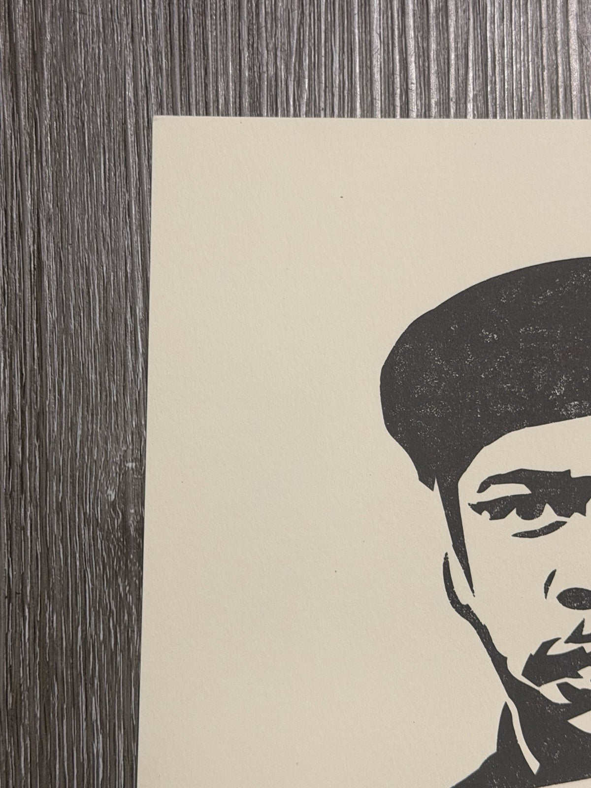 Shepard Fairey Signed OBEY Print 2017 Man in Beret Holding OBEY Icon Sign