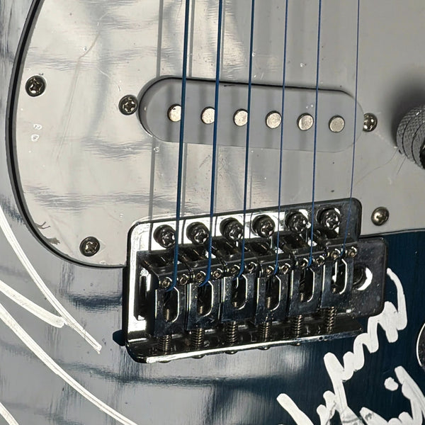 Post Malone Signed Inscribed Electric Guitar Autographed Blue POSTY Strat